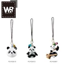 可愛熊貓手機吊飾